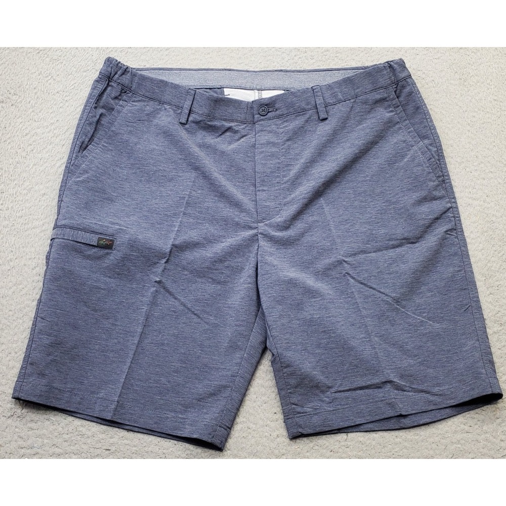 Greg Norman Golf Performance Shorts Mens 38 Blue Regular Fit Flat Front Stretch
